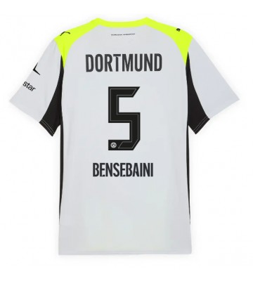 Borussia Dortmund Ramy Bensebaini #5 Segunda Equipación 2025-26 Manga Corta